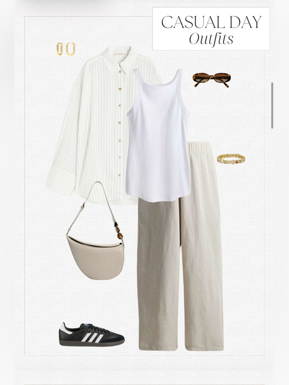 H&M Mama Linen Blend Pant